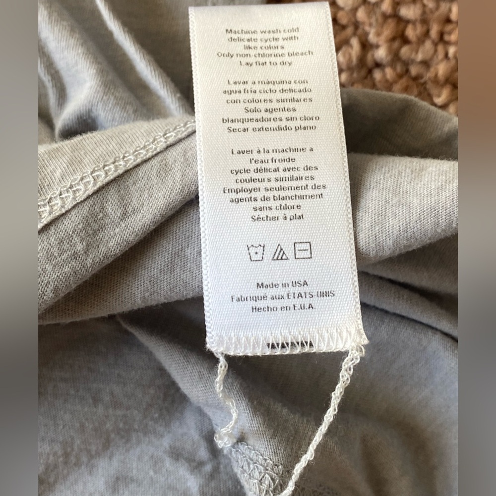 Lunya Light Grey Long Sleeve Sleep Shirt - Picture 4 of 5